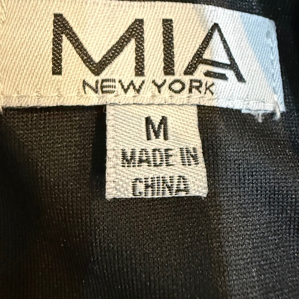 Mia New York Metallic Black‎ Pleated Sleeveless Party Dress Girls Medium 10-12 - Picture 2 of 5